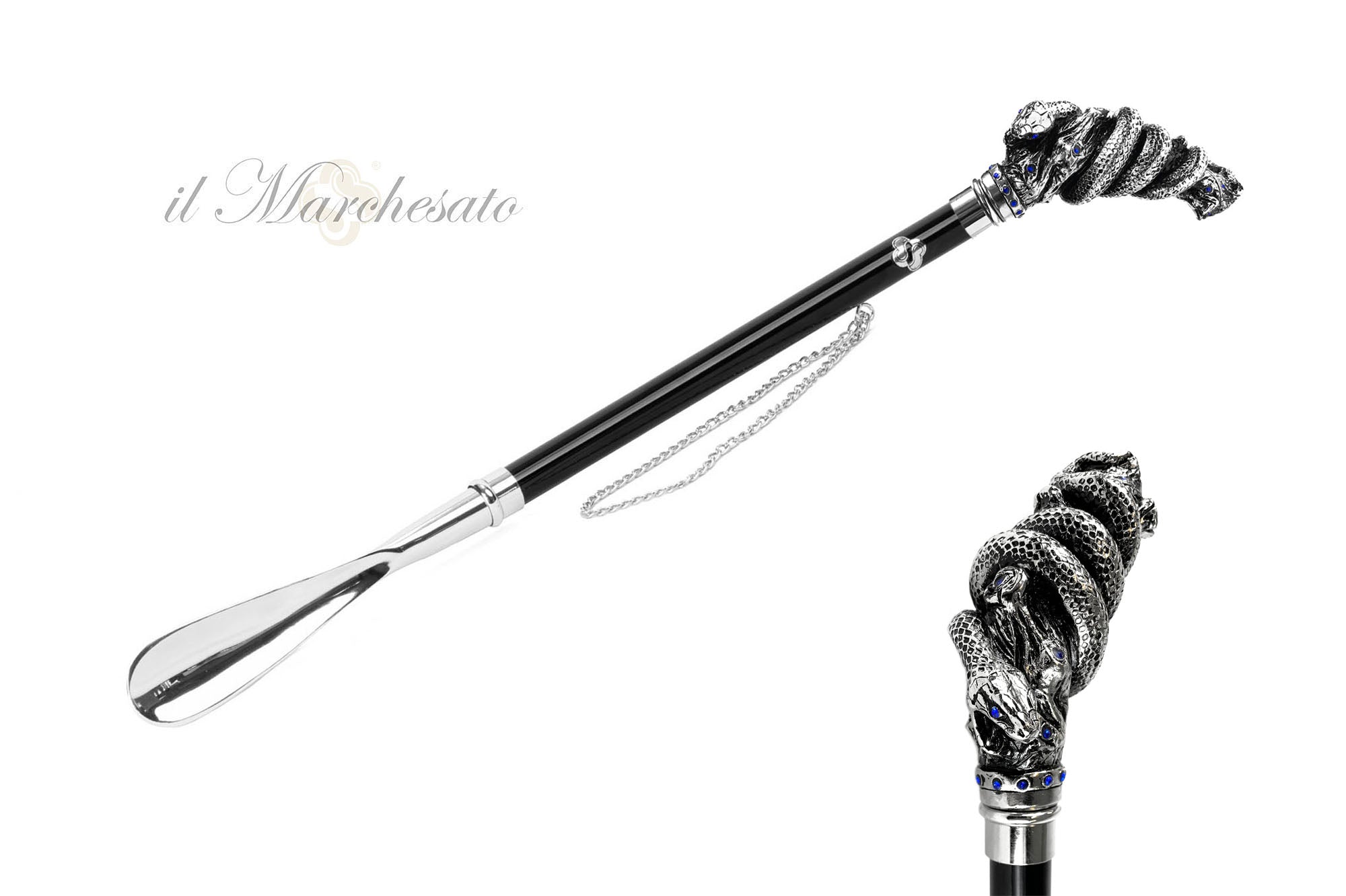 il Marchesato Silver plated shoehorn ilMarchesato Luxury Umbrellas