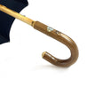 Blue Navy umbrella with Natural Chestnut Wood hand-curved - IL MARCHESATO LUXURY UMBRELLAS, CANES AND SHOEHORNS