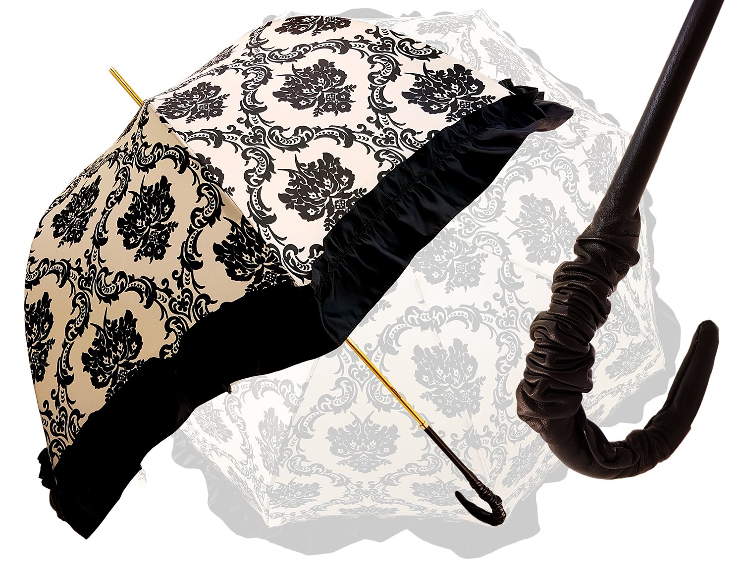 イルマルケザート il marchesato イタリア製高級 傘 日傘 Il Marchesato luxury black-purple double cloth umbrellas
