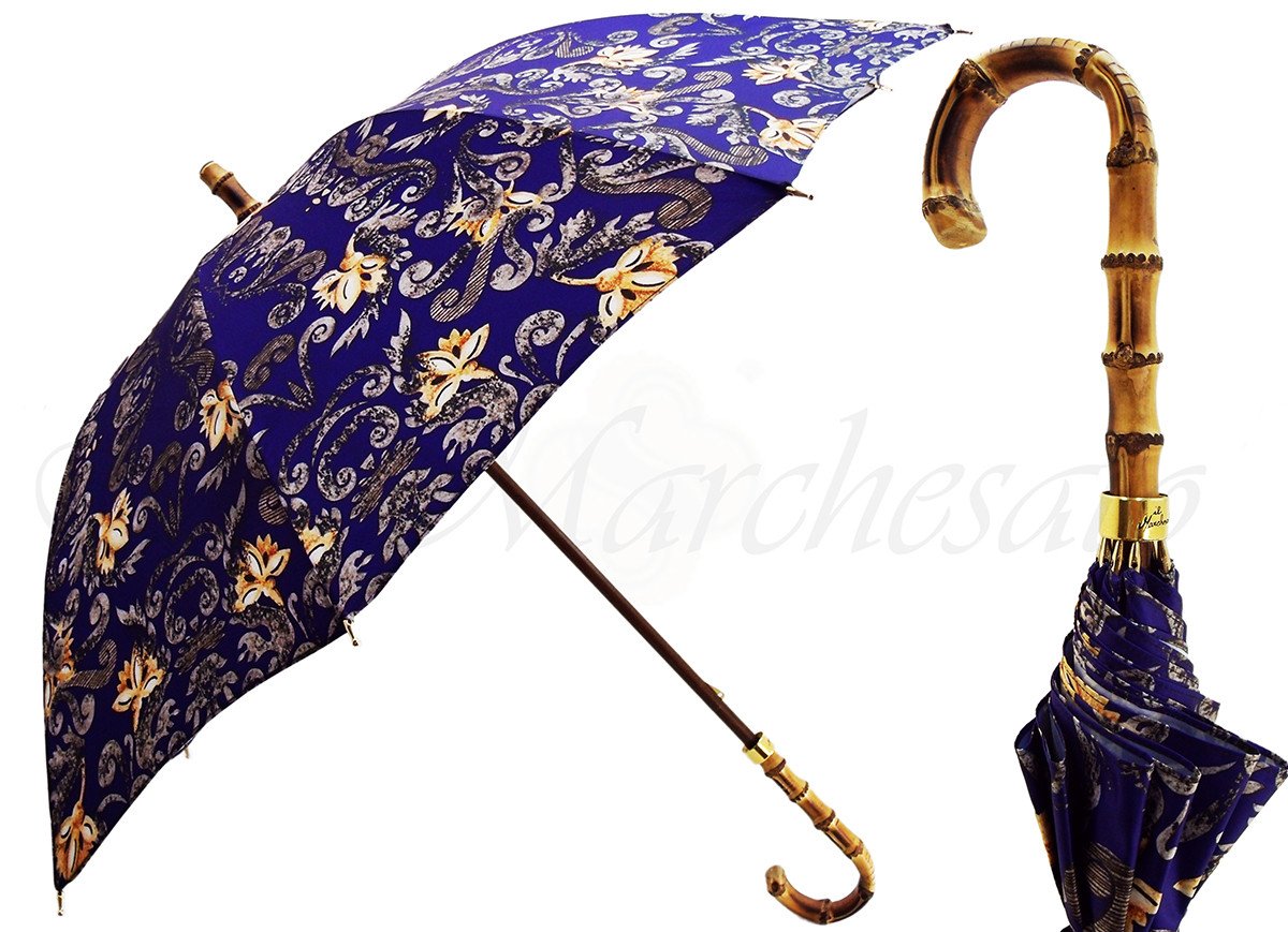 Ombrello grande da donna con manico in Bamboo – ilMarchesato - Luxury  Umbrellas, Canes and Shoehorns