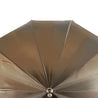 Double brown color with dots and burgundy inside - Handle with antique crocodile - IL MARCHESATO LUXURY UMBRELLAS, CANES AND SHOEHORNS