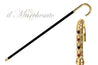 Goldplated brass Handle - Luxury canes for men - IL MARCHESATO LUXURY UMBRELLAS, CANES AND SHOEHORNS