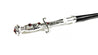 Walking stick with silverplated Sword handle - IL MARCHESATO LUXURY UMBRELLAS, CANES AND SHOEHORNS