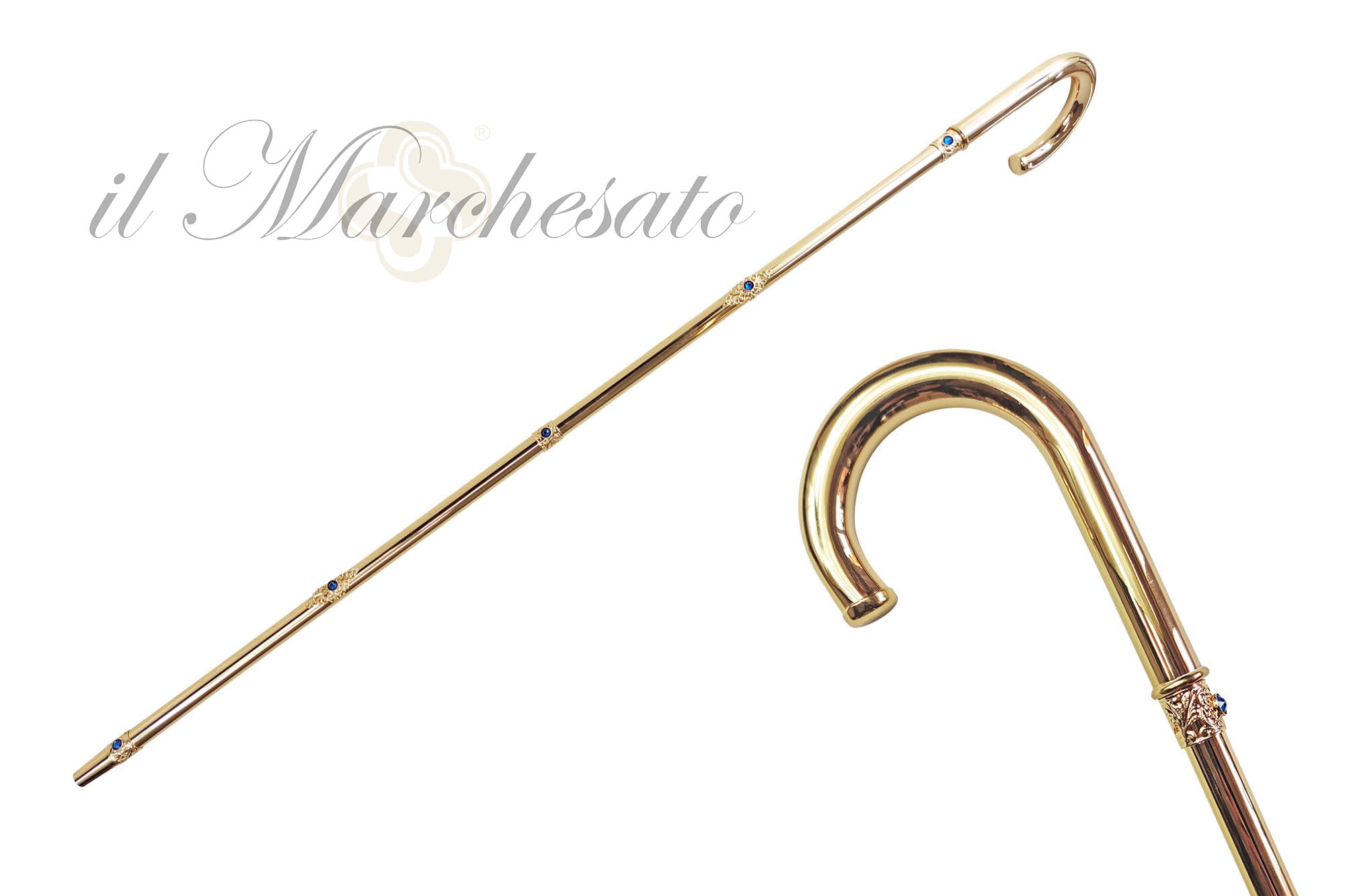 Luxury Gold plated 24K walking stick – ilMarchesato - Luxury