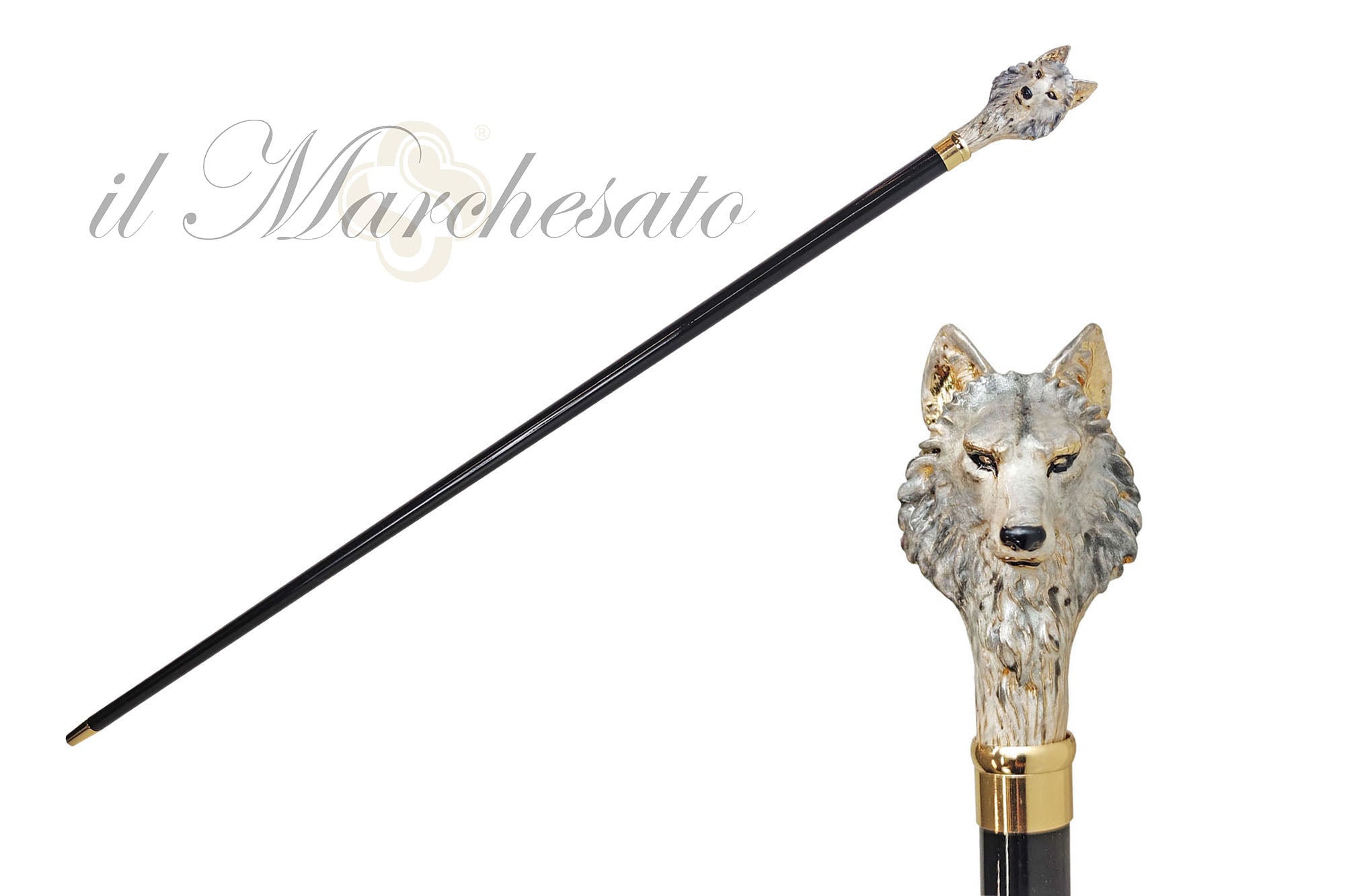 24K Gold plated Wolf - enamelled by hand – ilMarchesato 24K Gold plated Wolf - enamelled by hand – ilMarchesato