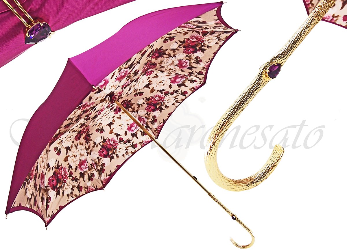 Elegant Burgundy Dot's Umbrella – ilMarchesato - Luxury Umbrellas, Canes  and Shoehorns