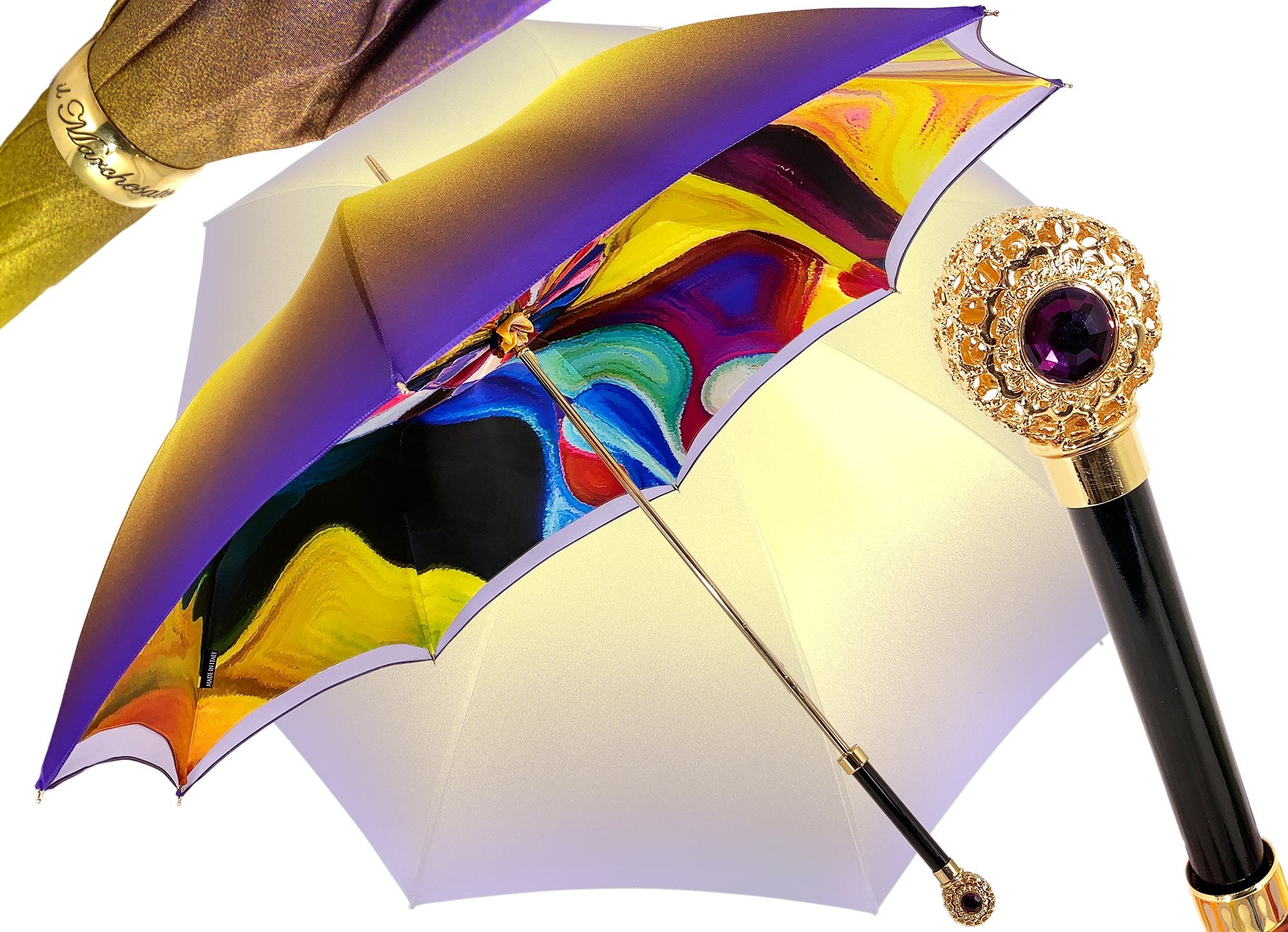 Lilac Flowers Umbrella, Double Cloth Fashionable Women's Umbrellas –  ilMarchesato - Luxury Umbrellas, Canes and Shoehorns