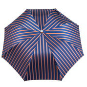 Paraguas plegable con rayas, mango de bambú