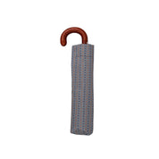 Sombrilla plegable de jacquard con lunares y mango de bambú
