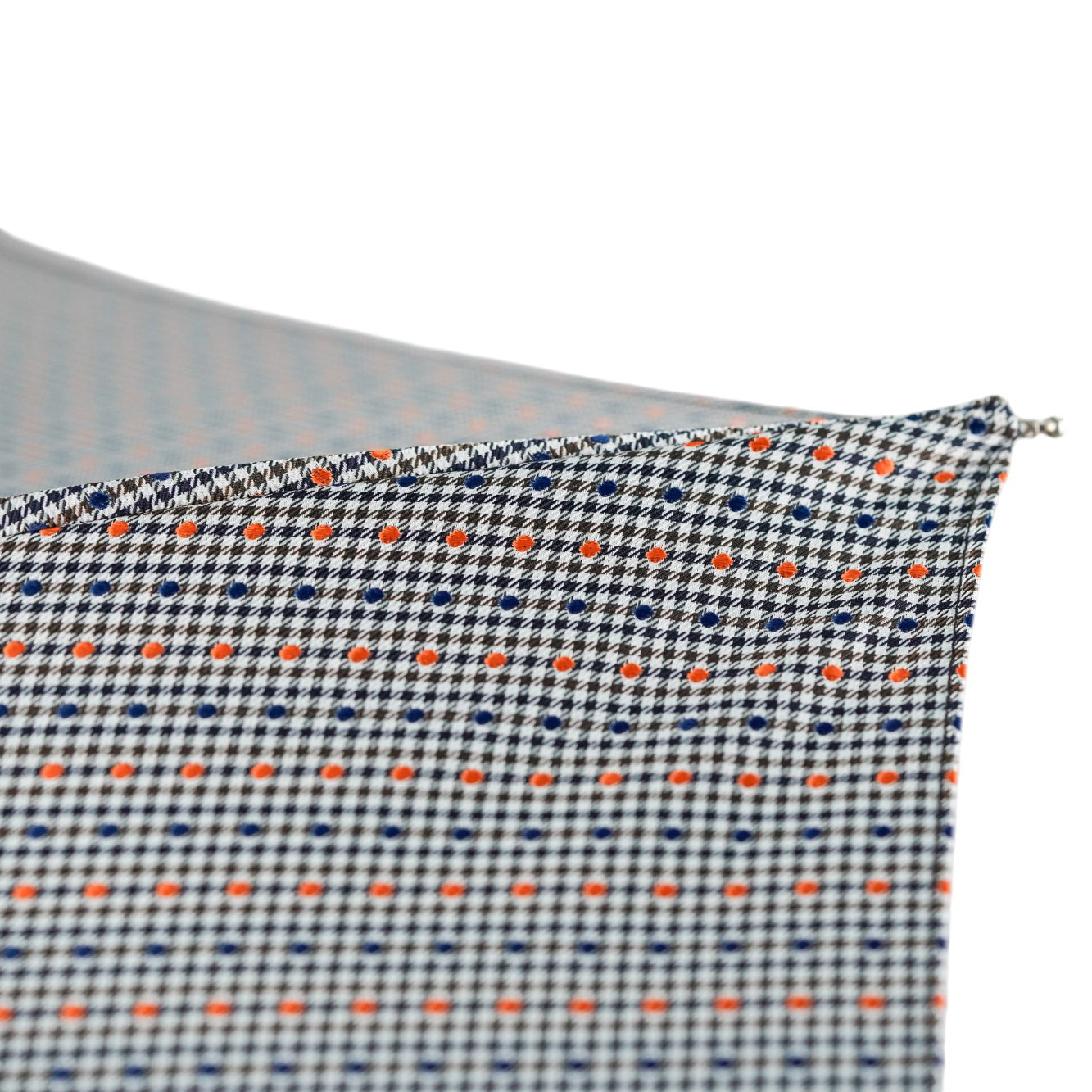Sombrilla plegable de jacquard con lunares y mango de bambú
