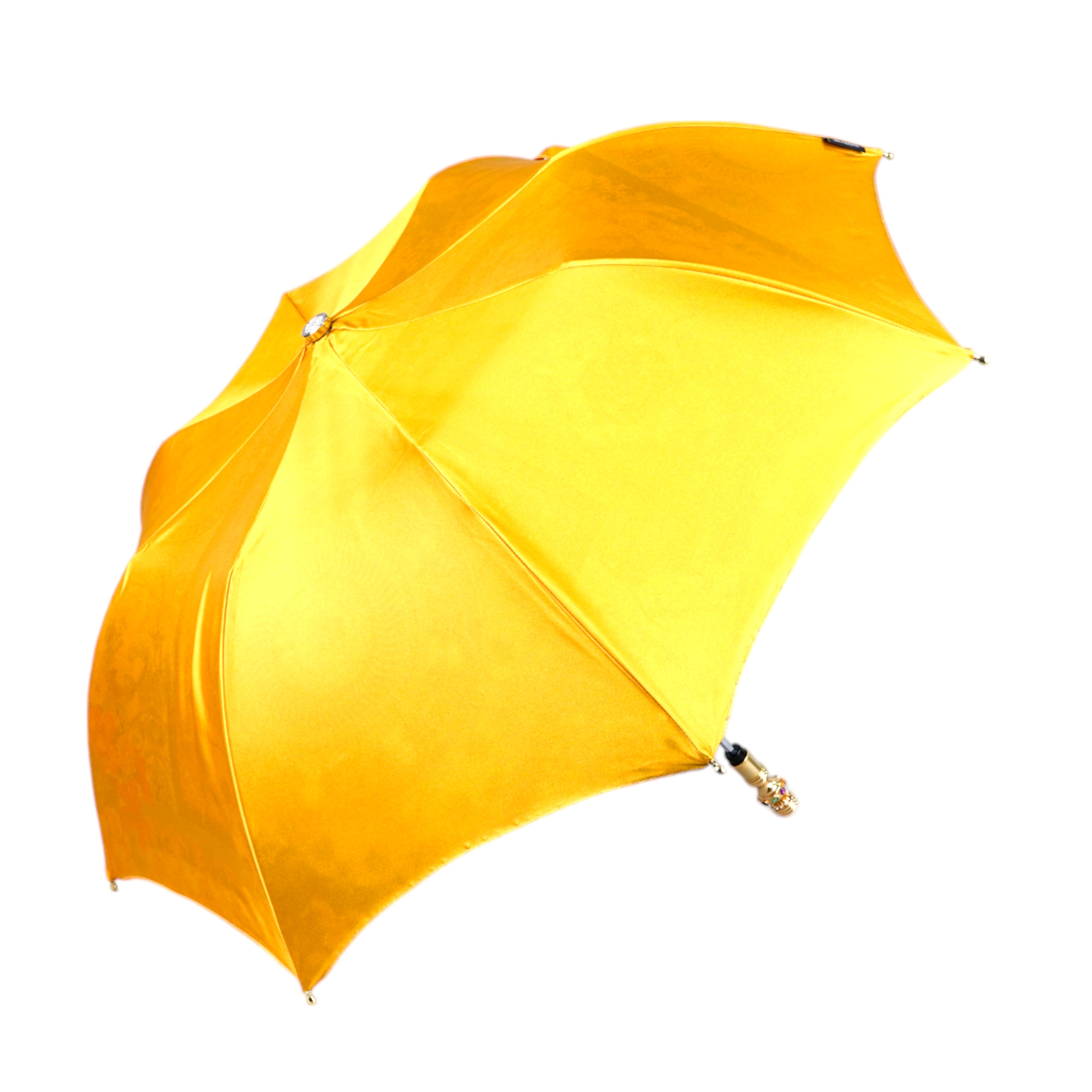 Exclusiva colección italiana con mango de arcoíris chapado en oro