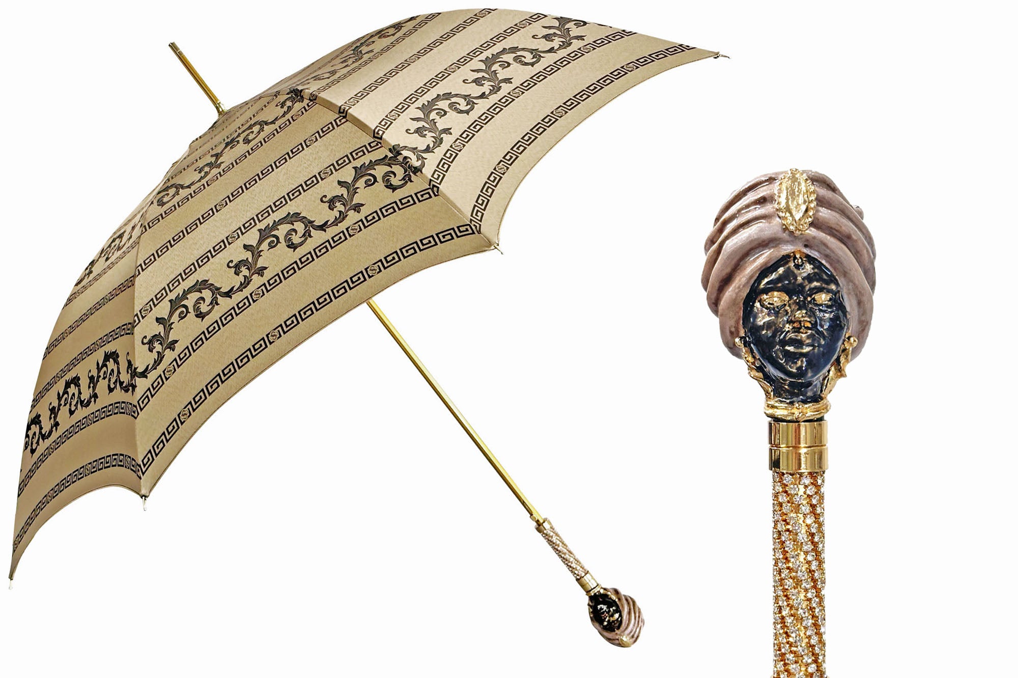 Exclusive ilMarchesato umbrella with Classic Sicily "Testa di moro"