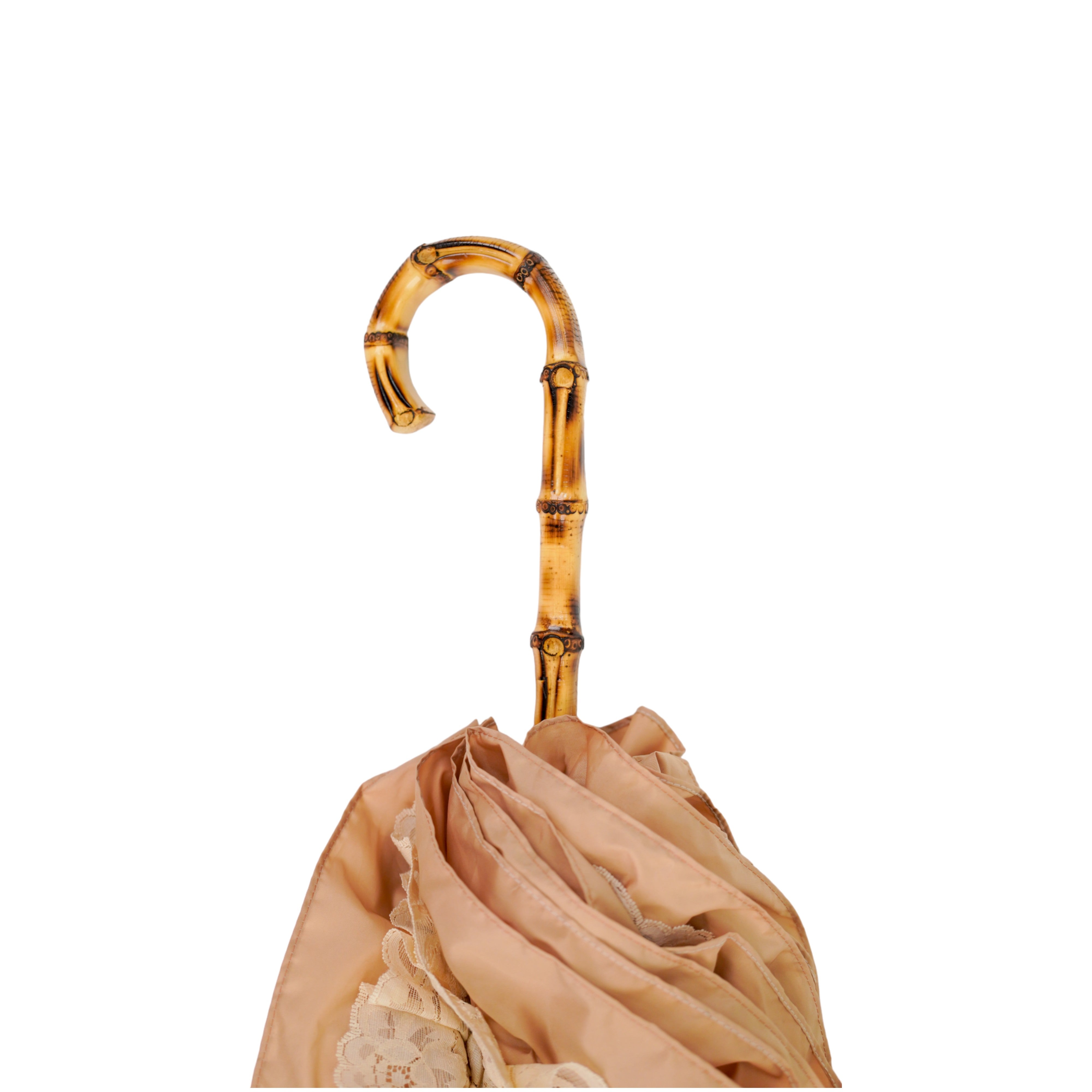 Ombrello-parasole in stile retrò con balze e pizzo