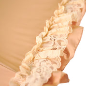Ombrello-parasole in stile retrò con balze e pizzo