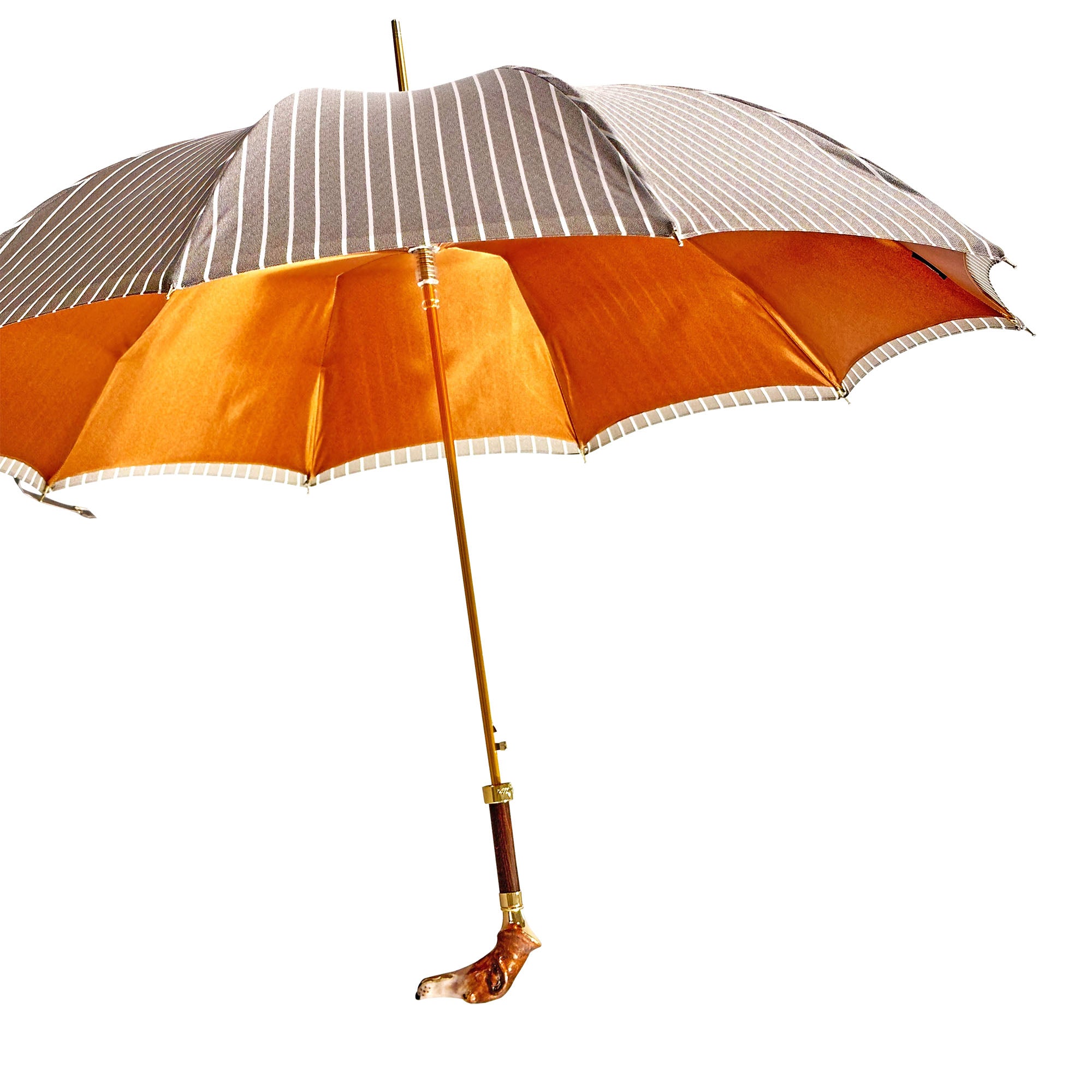 Exclusive striped umbrella - hand-painted greyhound umbrella