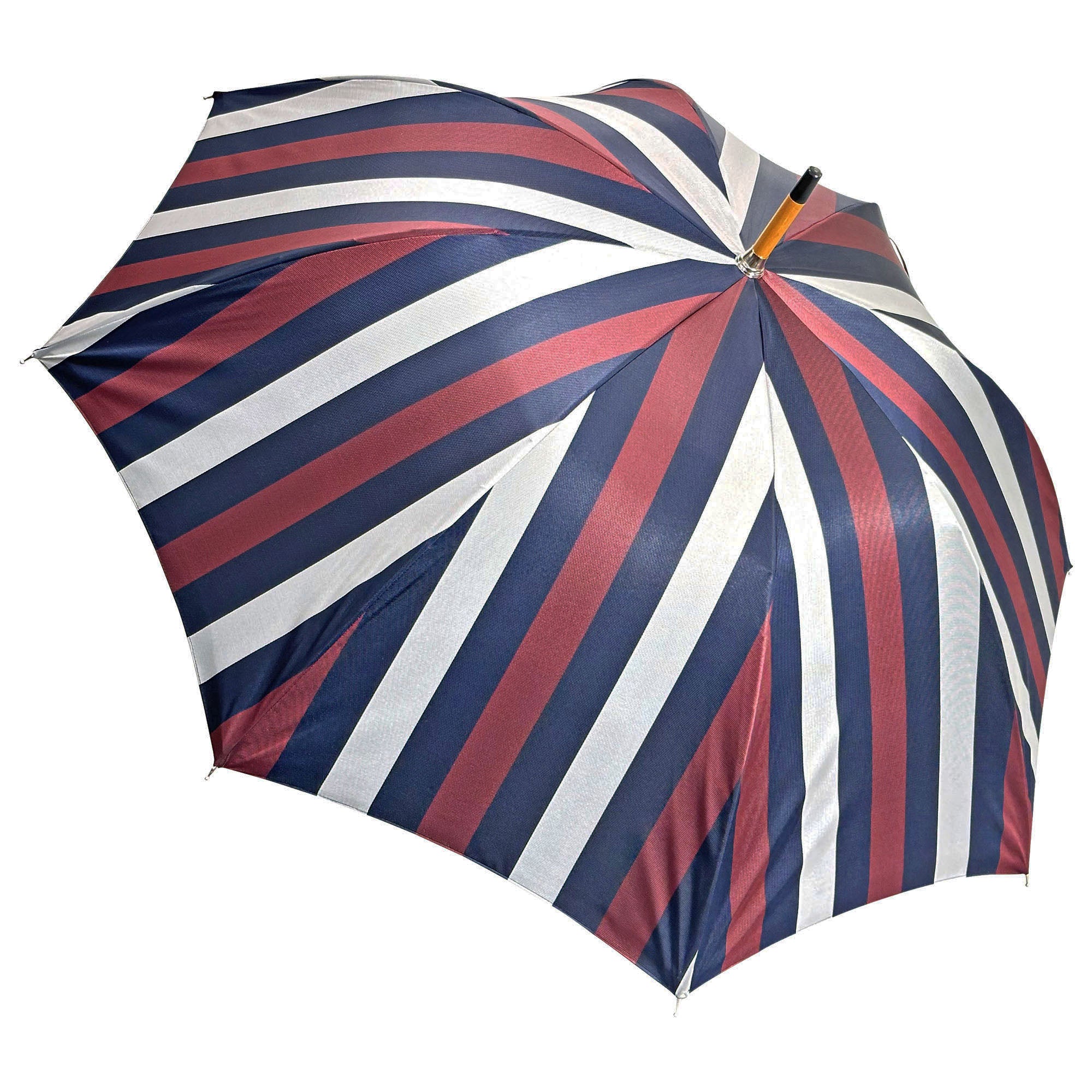 Double Cloth Men's Umbrella - Grey and Striped Design