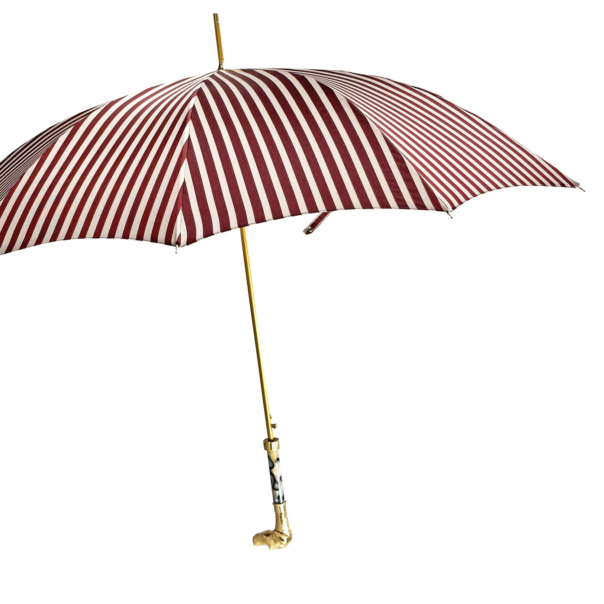 Automatic umbrella with 24K goldplated pointed handle