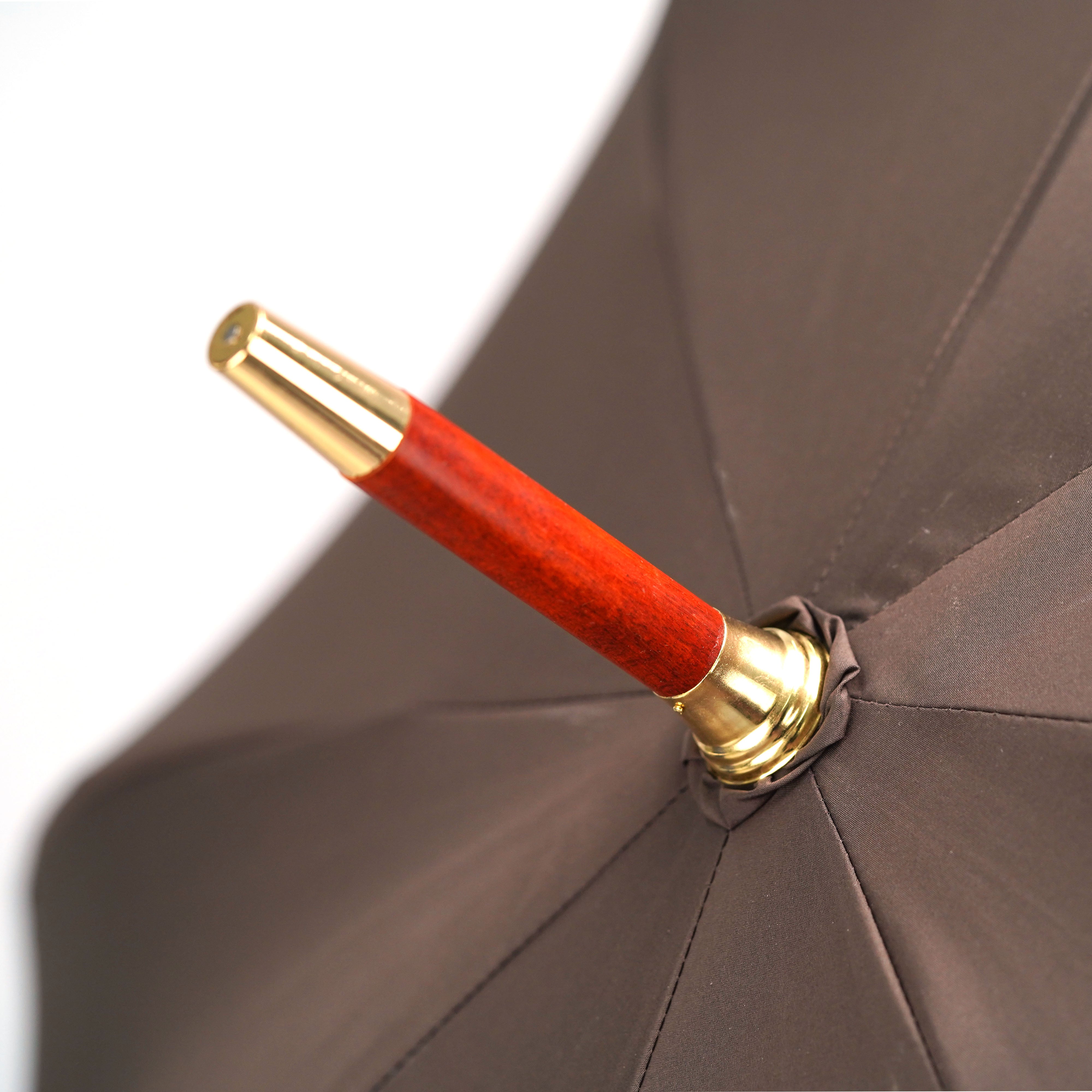 Paraguas para hombre de doble capa - Mango chapado en oro de 24 quilates