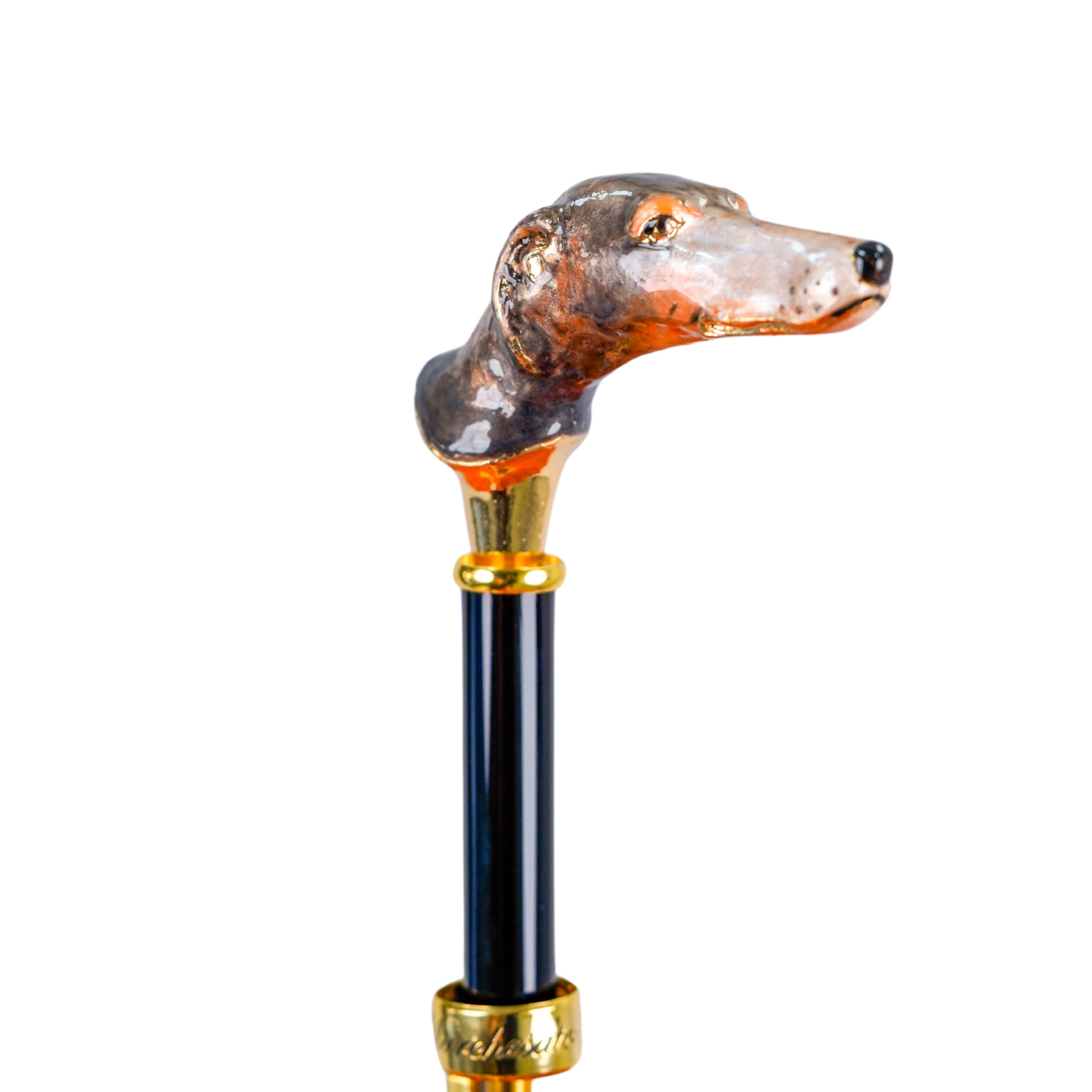 Paraguas de rayas exclusivo - paraguas de galgo pintado a mano