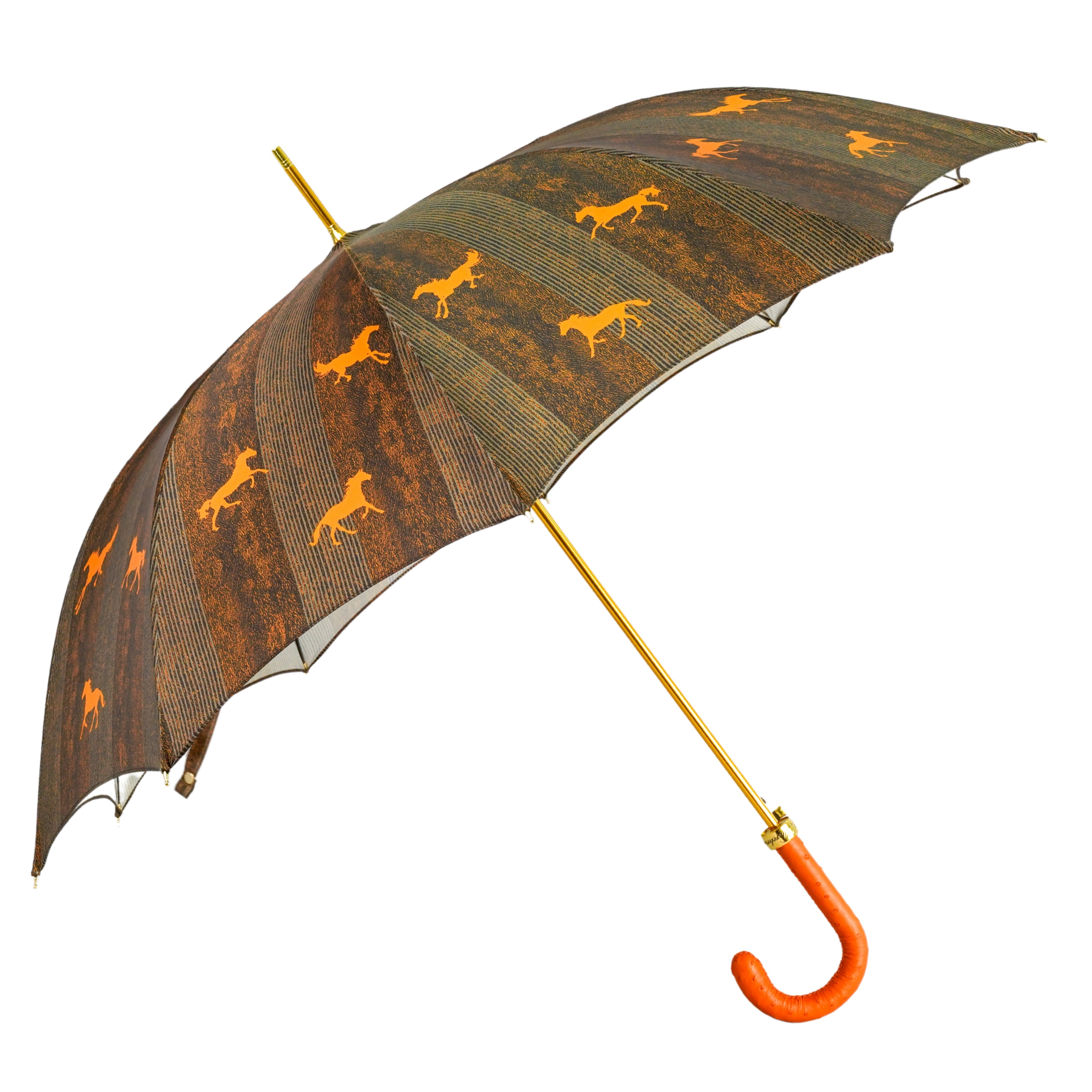 The Noble Ride – Artisanal Umbrella with Ostrich Touch The Noble Ride – Artisanal Umbrella with Ostrich Touch
