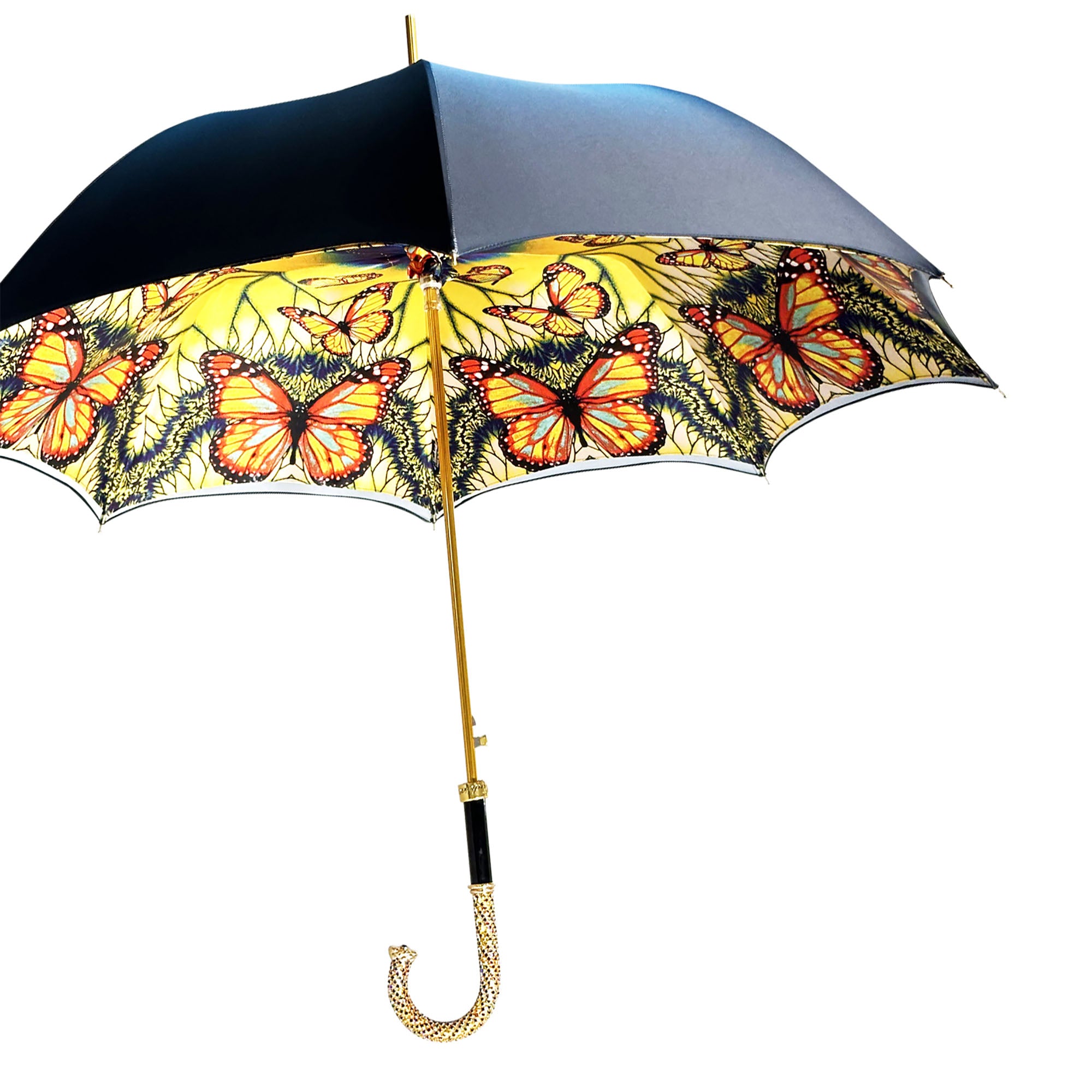 Bellissimo ombrello a doppio baldacchino con design a farfalla