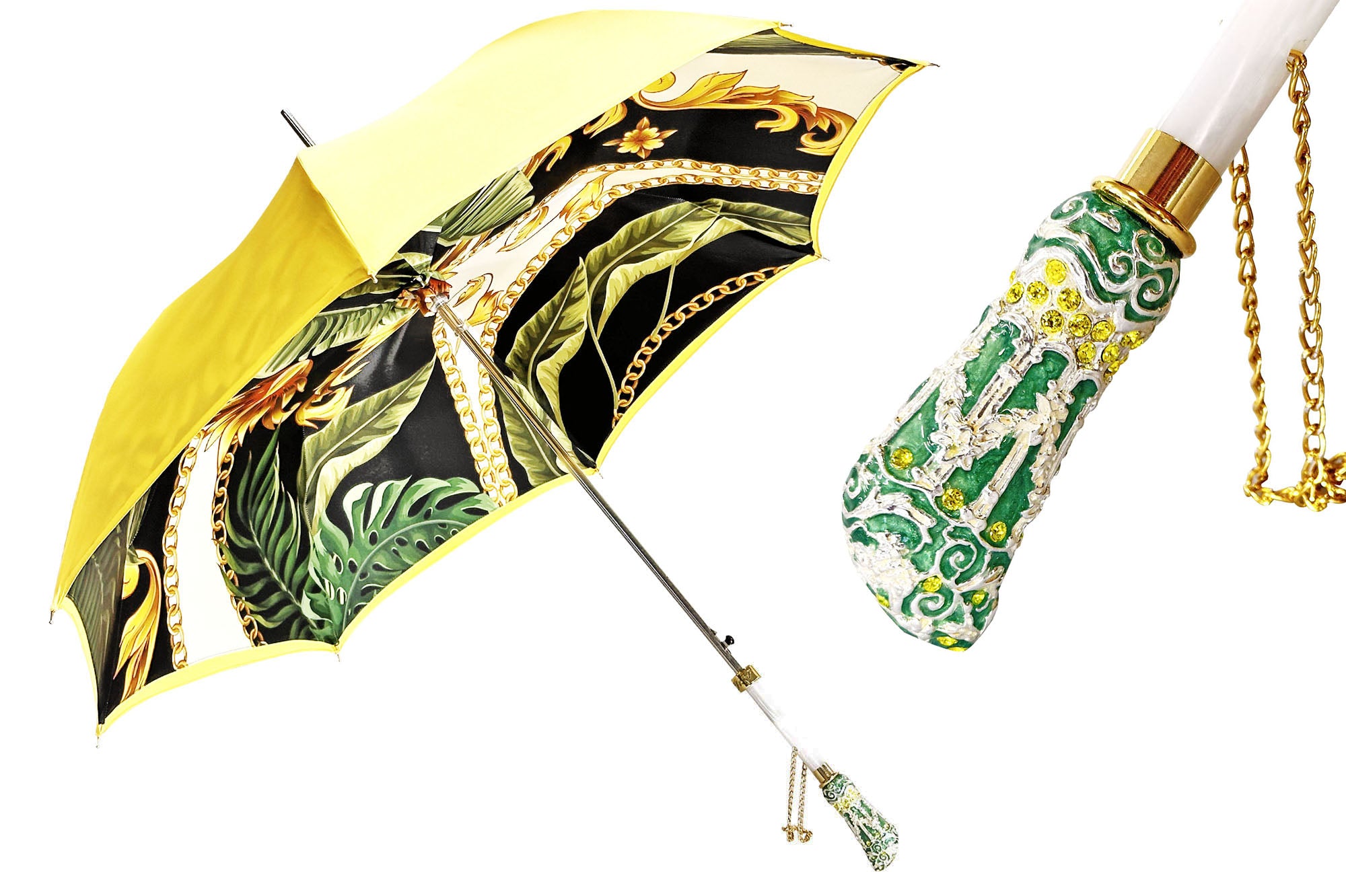 Meraviglioso ombrello oro giallo dal design esclusivo