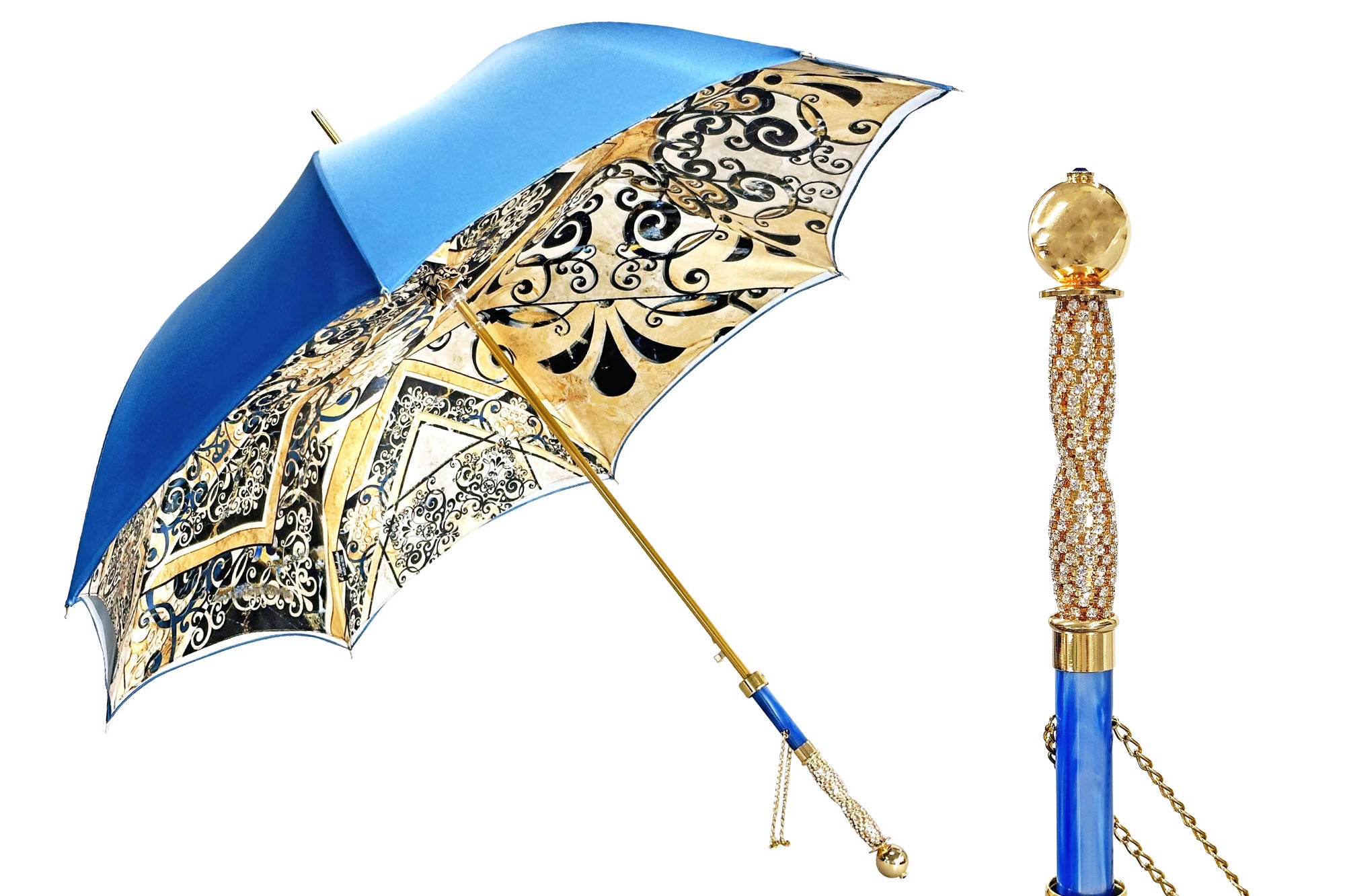 Handmade umbrella with exclusive Majolica design