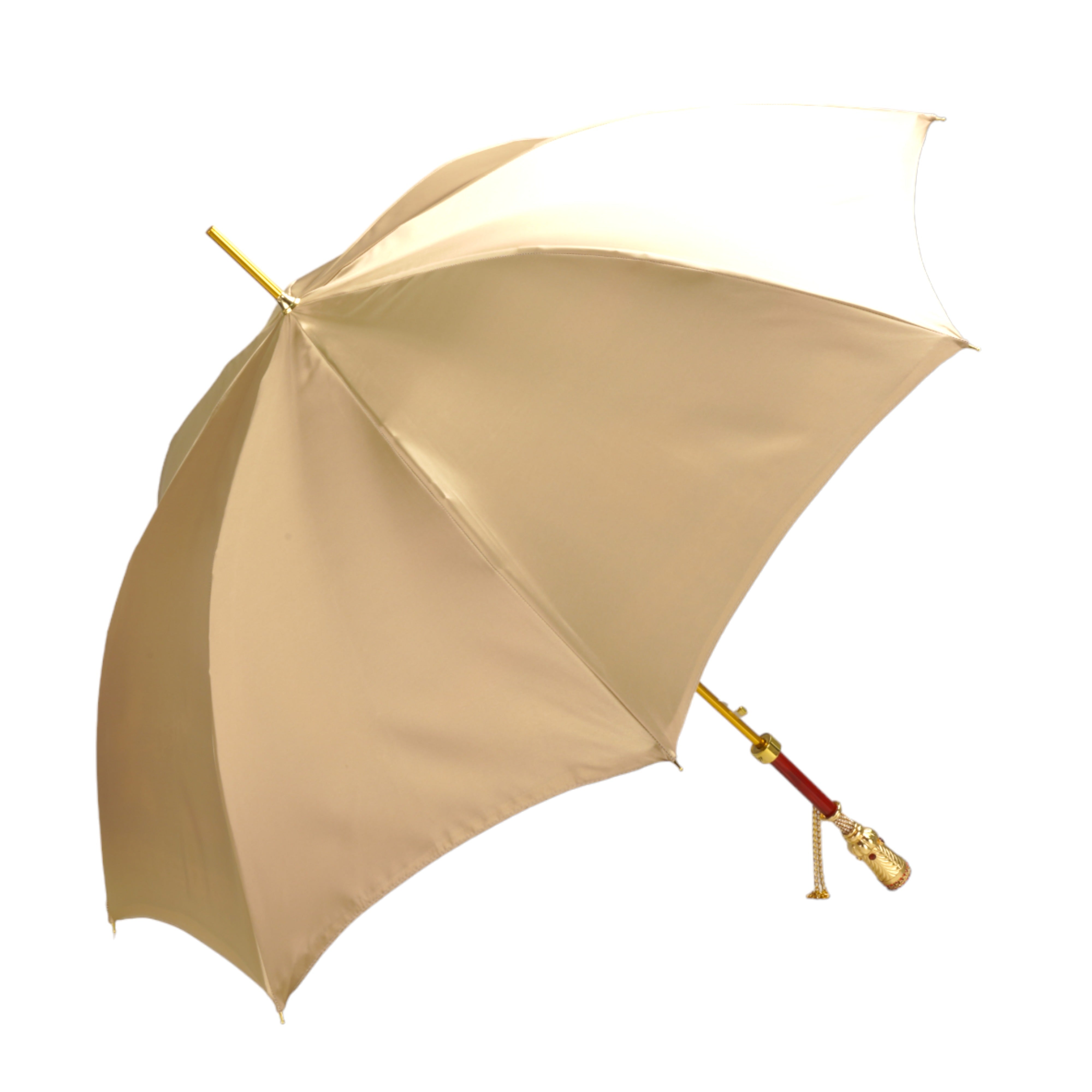 Ombrelli Golden Touch: Squisiti tettucci di fattura artigianale con manici decorati con cristalli