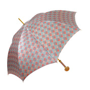 Ombrello artigianale premium con struttura in metallo placcato oro