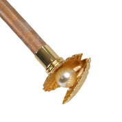 Ombrello artigianale premium con struttura in metallo placcato oro