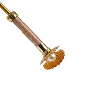 Ombrello artigianale premium con struttura in metallo placcato oro