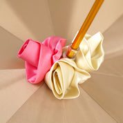 Ombrello artigianale premium con bellissimo dettaglio a rosa dipinto a mano