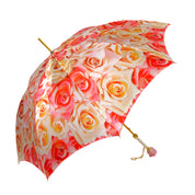 Ombrello artigianale premium con bellissimo dettaglio a rosa dipinto a mano