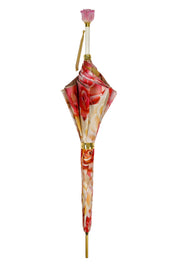 Ombrello artigianale premium con bellissimo dettaglio a rosa dipinto a mano