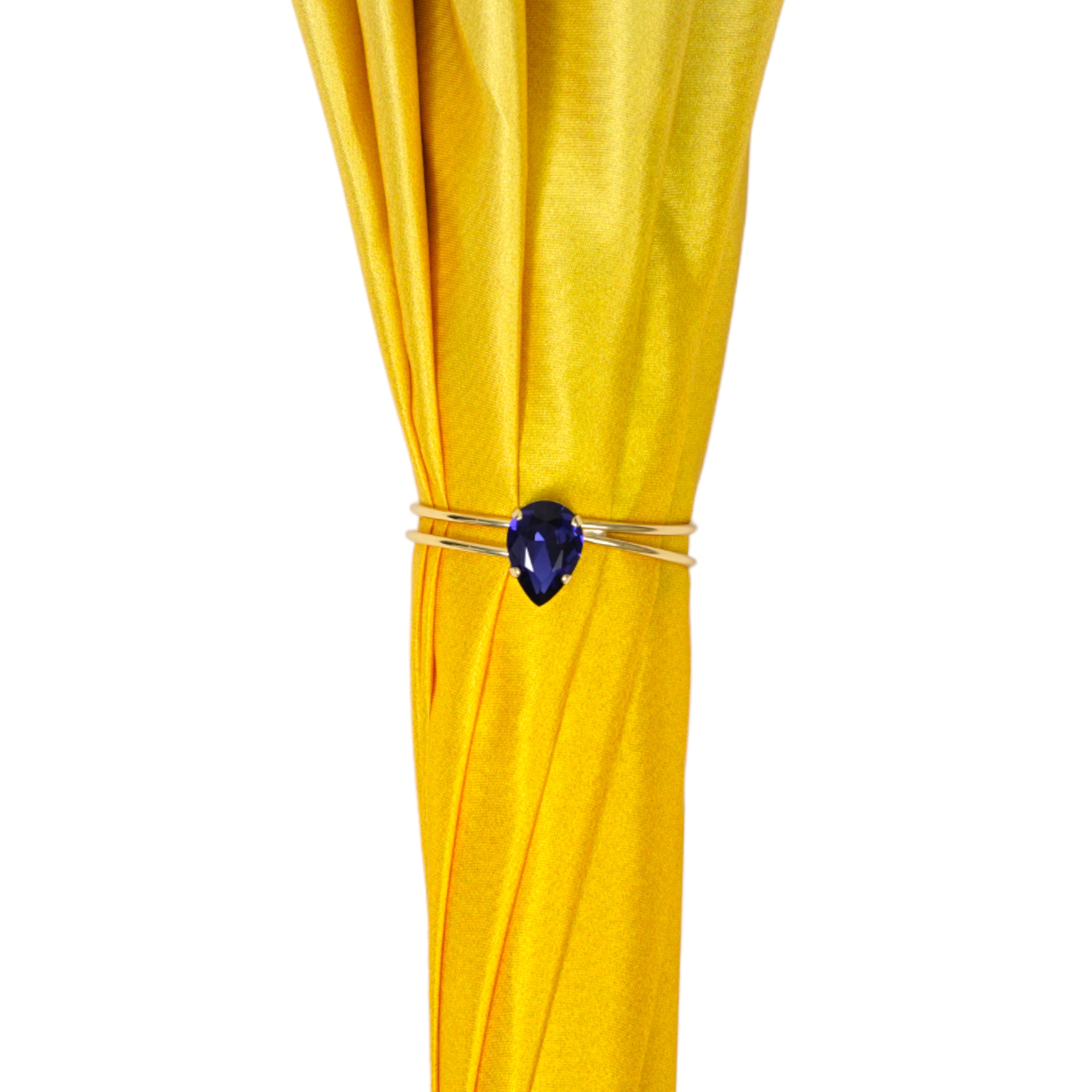 Ombrello artigianale con impugnatura a fiore in metallo dipinto a mano e placcato in oro 24K