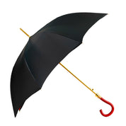 Elegante ombrello nero e rosso