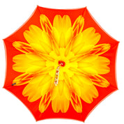 Ombrello artigianale colorato con fiori, Made in Italy