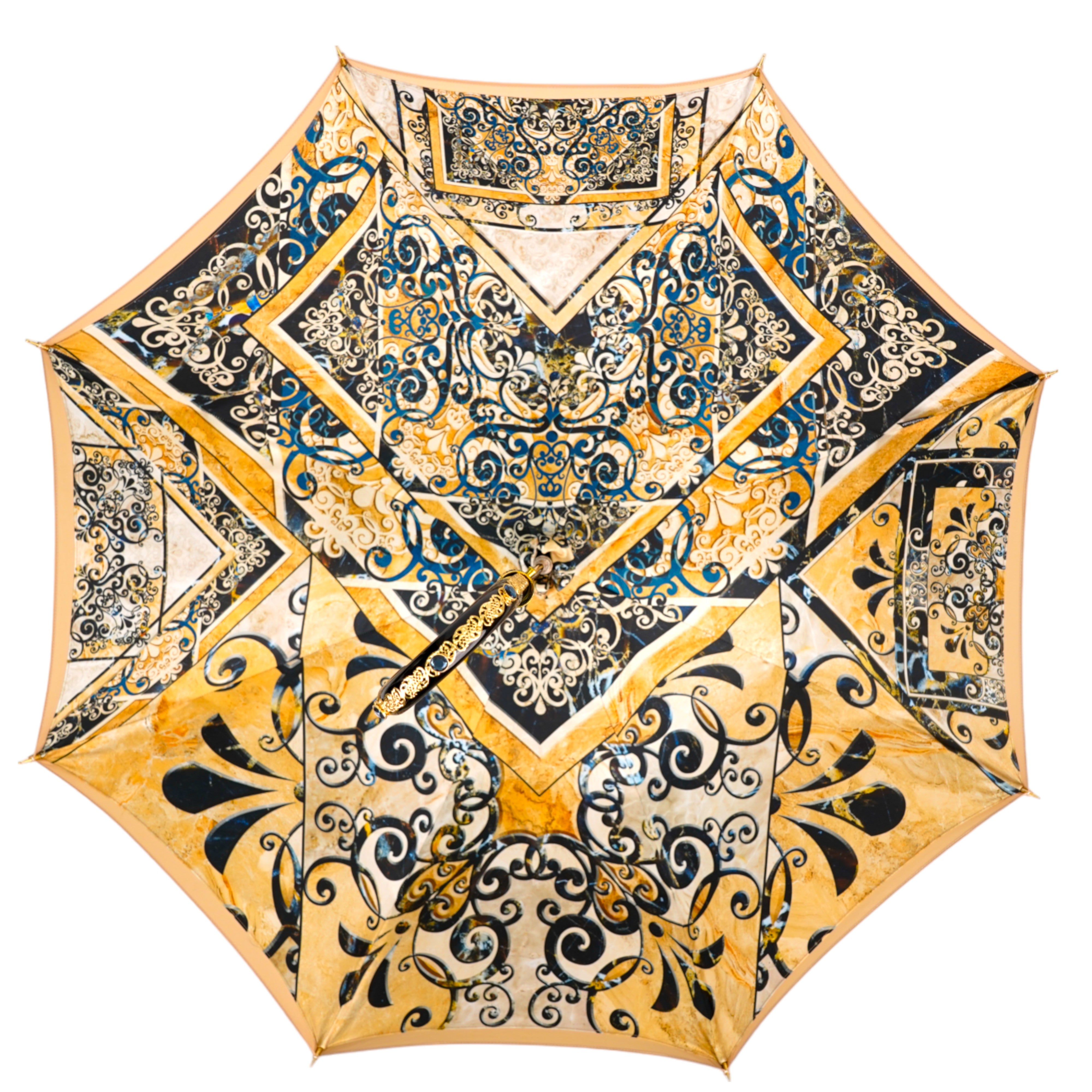Elegante ombrello in maiolica italiana