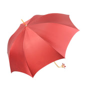 Elegant Floral Umbrella with Exquisite Red Flower Handle
