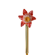 Elegant Floral Umbrella with Exquisite Red Flower Handle