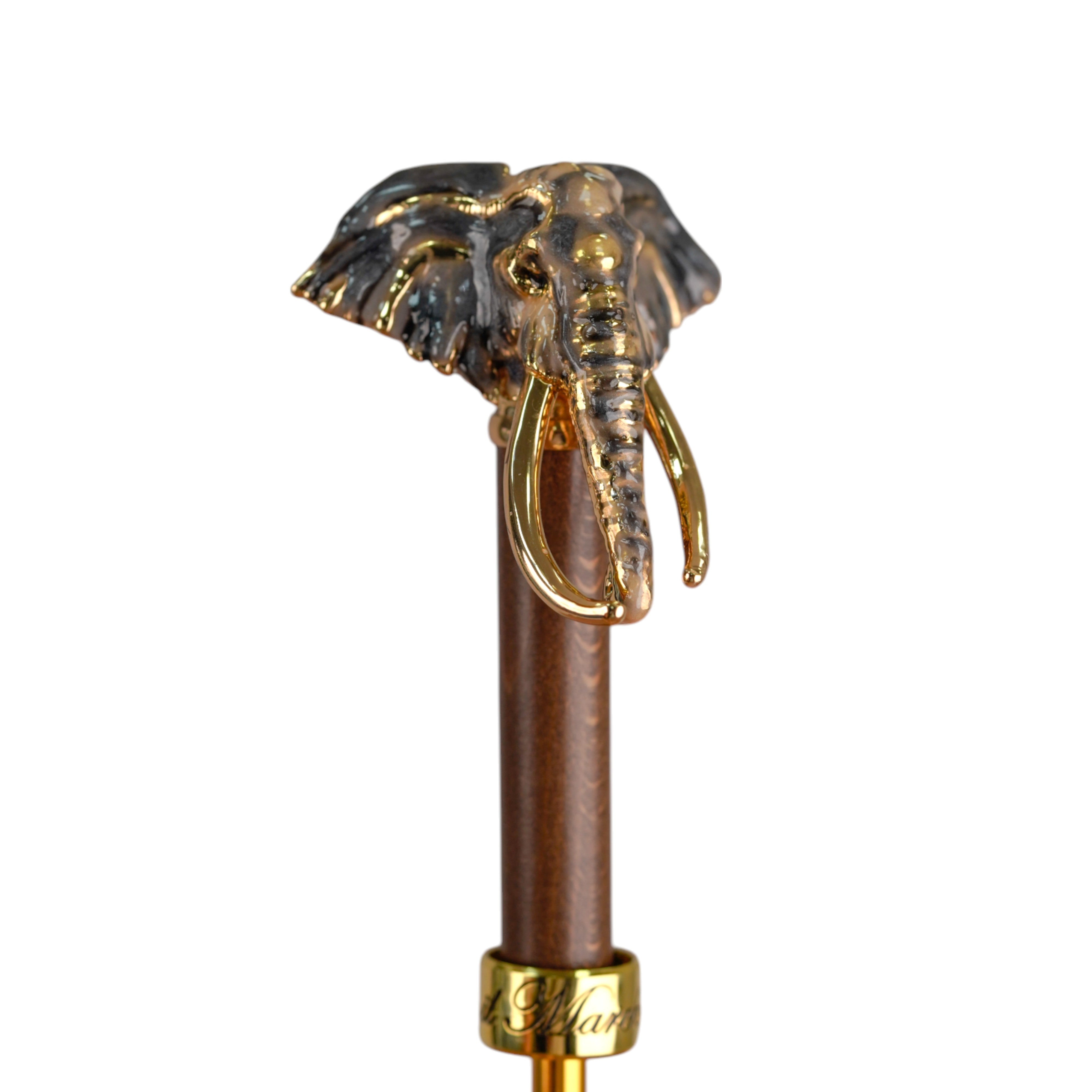 Golden Elephant Umbrella for a Bold and Exotic Look