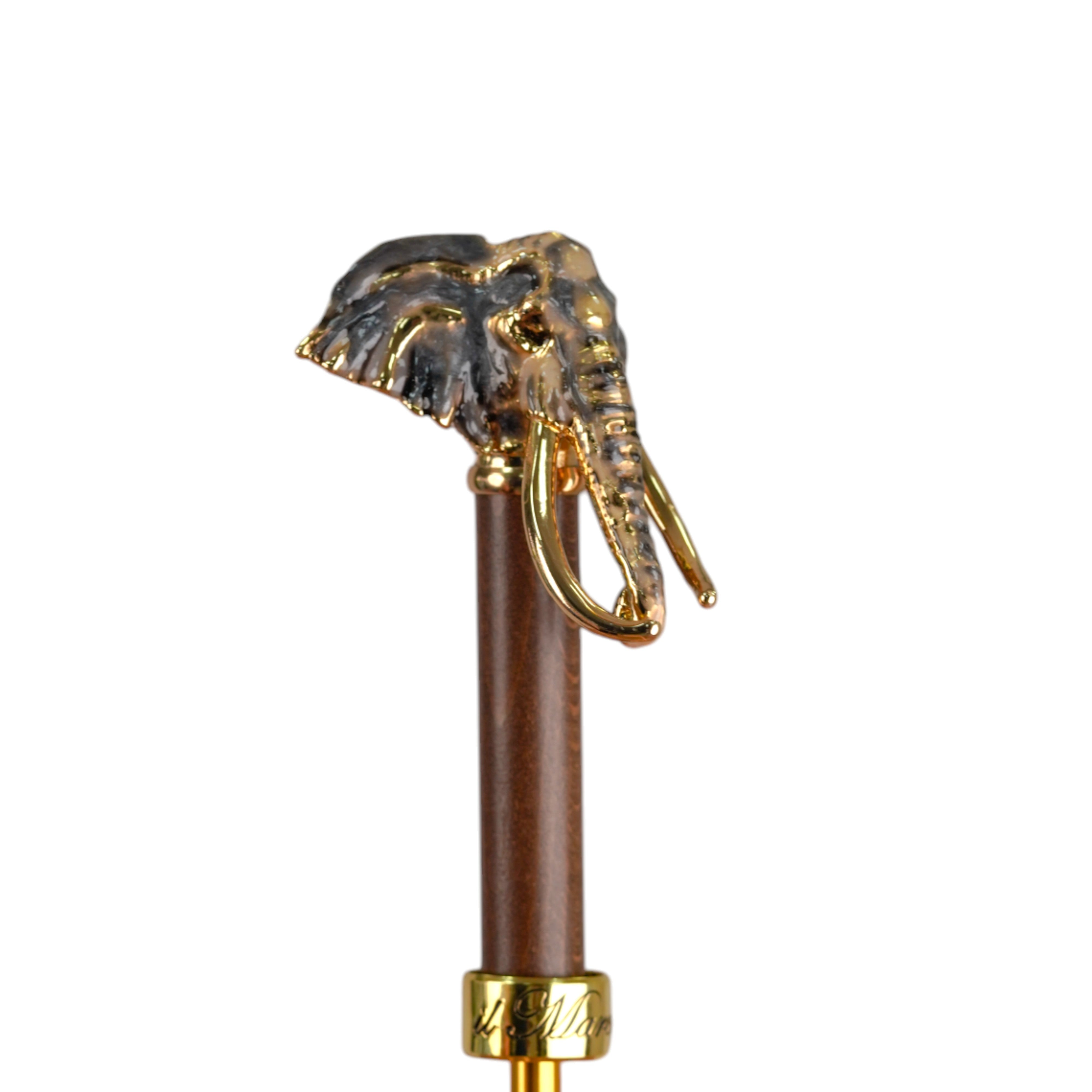 Golden Elephant Umbrella for a Bold and Exotic Look