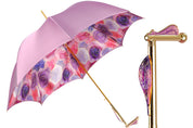 Blushing Elegance: Pink Umbrella with Delicate Floral Accents