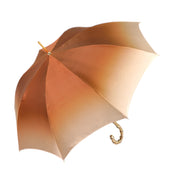 Golden Bamboo Umbrella with Exquisite Botanical Lining