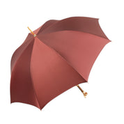 Chic Companion: Red Umbrella with Gold Chihuahua Handle