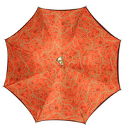 Chic Companion: Red Umbrella with Gold Chihuahua Handle