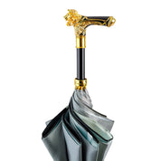 Elegant Umbrella with Gold-Plated Lion Handle – Limited Edition