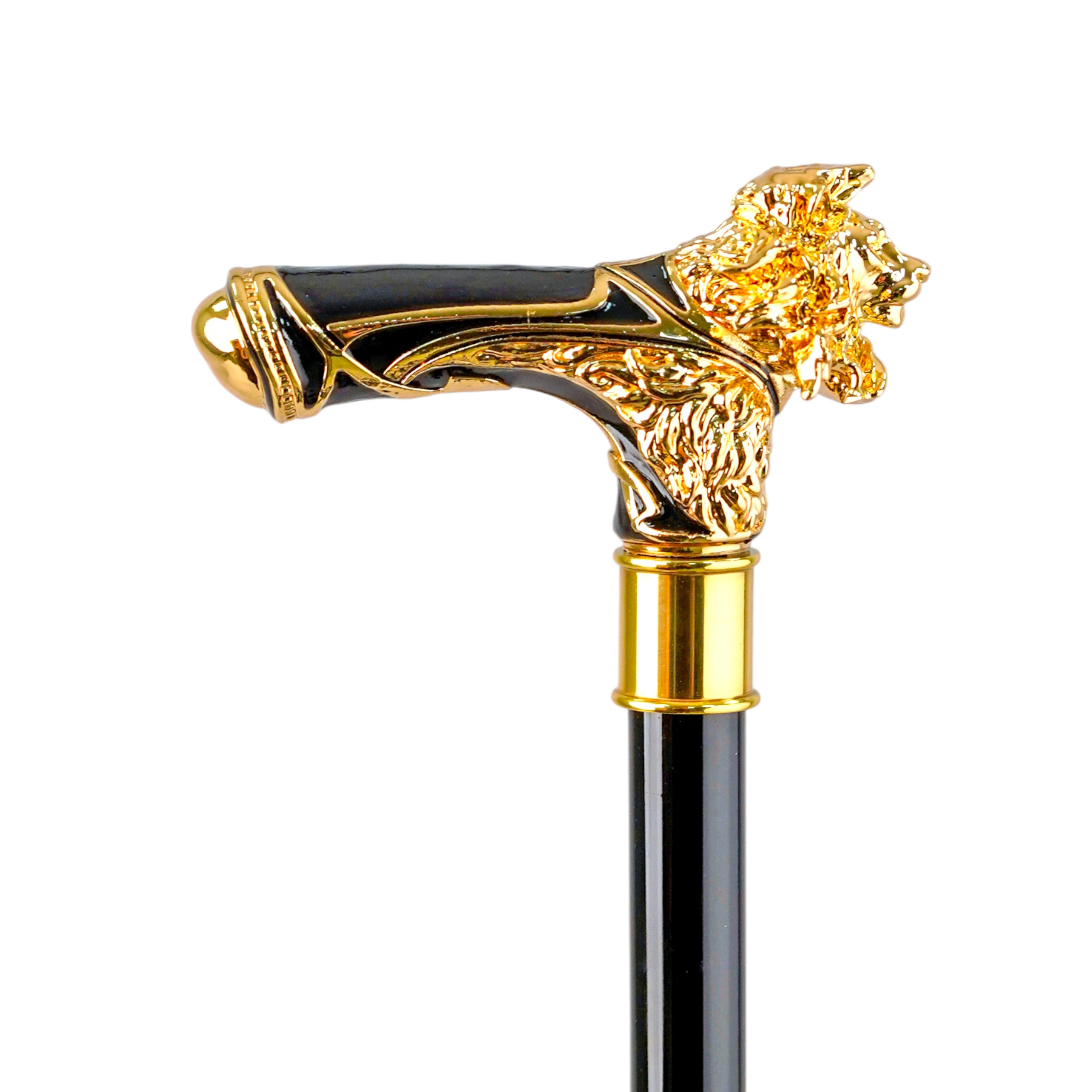 Elegant Umbrella with Gold-Plated Lion Handle – Limited Edition