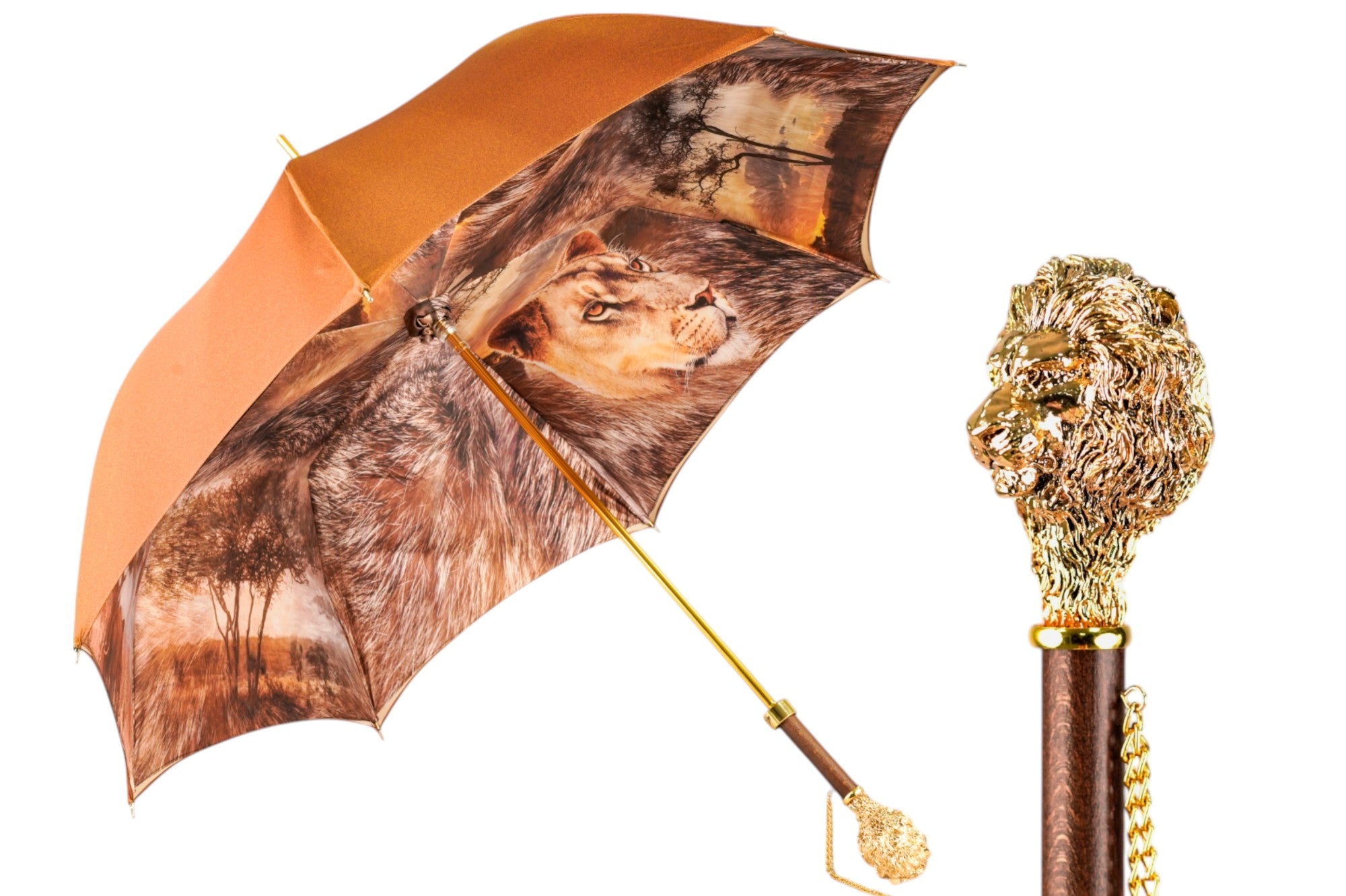 Regal Elegance from the Heart of the Savannah - Goldplated 24K Lion handle