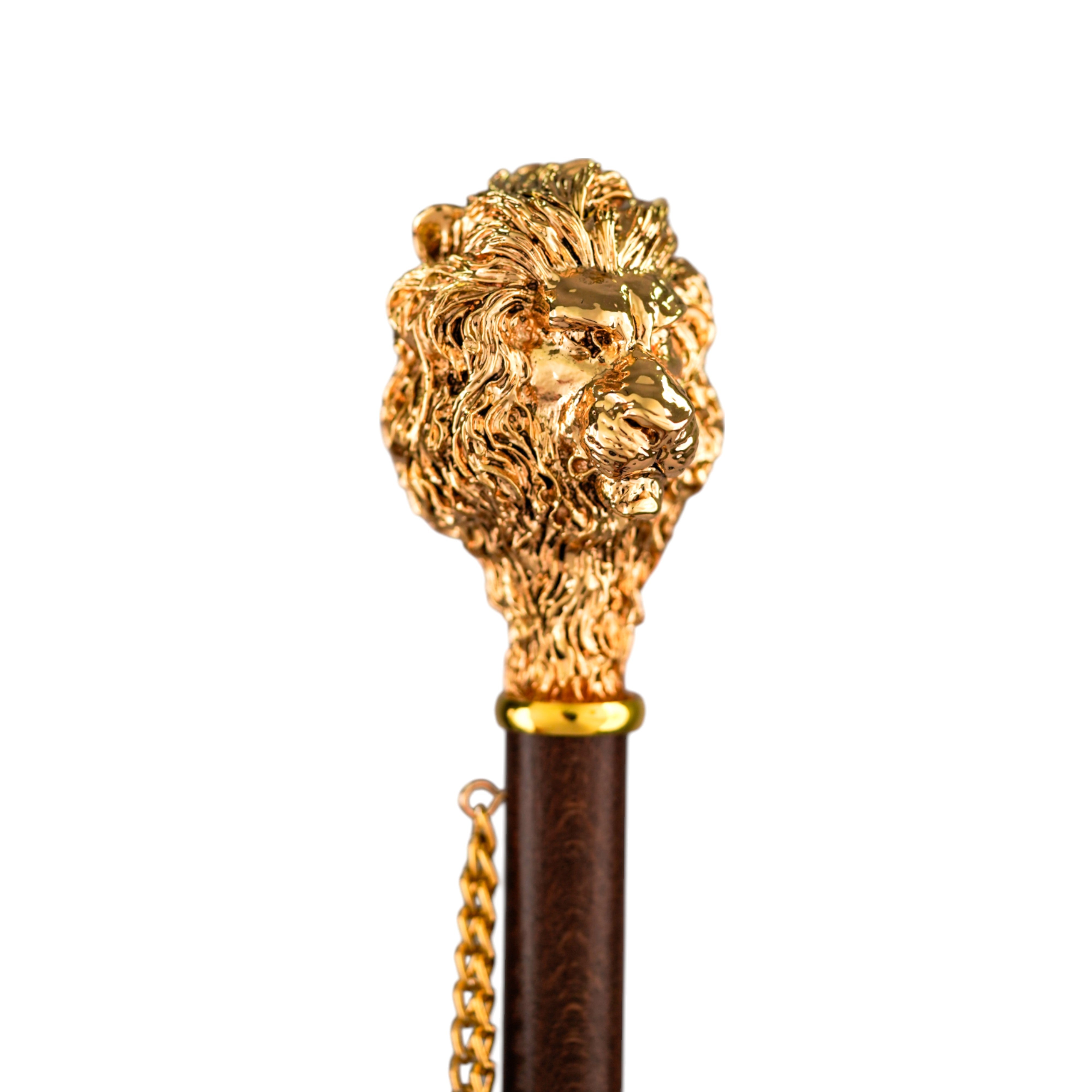 Regal Elegance from the Heart of the Savannah - Goldplated 24K Lion handle